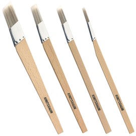 Trim Paint Brushes Set of 4-0.25", 0.5", 0.7", 1" Slant Lining Fitch Paint Brushes for Detail, Small Cutting in Brushes for Trim, Edges and Crafts
