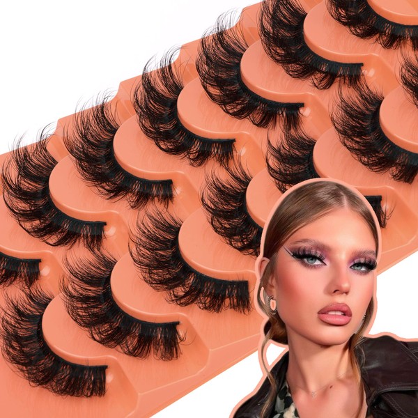 Mink Lashes Fluffy Dramatic Full False Eyelashes Volume Wispy Bushy