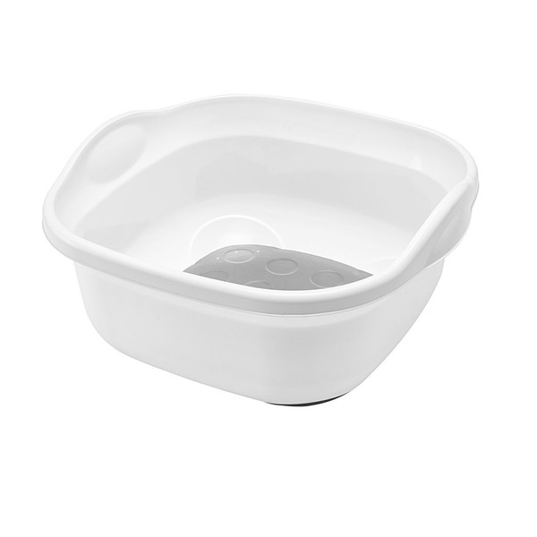 Addis Premium Soft Touch 8.5 Litre Washing Up Bowl, White/Grey, 31.5 x 34 x 15.5 cm