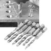 6Pcs Taps HSS Hex Shank Screw Thread Combined Tapping Drill