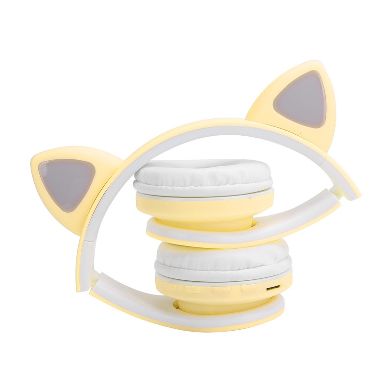 LED Noise Reduction Headset Cat Ear Shape Bluetooth 5.0 Headset