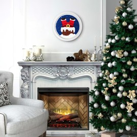 JSRQT Punch Needle Embroidery Starter Kits Christmas Beginner Rug Hooking Kit with Embroidery Hoops Instructions Handcraft Punch Needle Kit for Adults Rug-Punch & Pinch Needle Cross Stitch Kits Craft