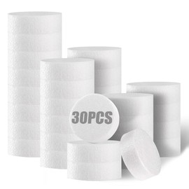 30 Pcs Styrofoam Discs 3 Inch,Foam Circles for Crafts (1" Thick), Round Foam Circles White for DIY Projects, Cakes and Decorations, Christmas DIY Ornaments, Arts and Crafts Supplies. (30)