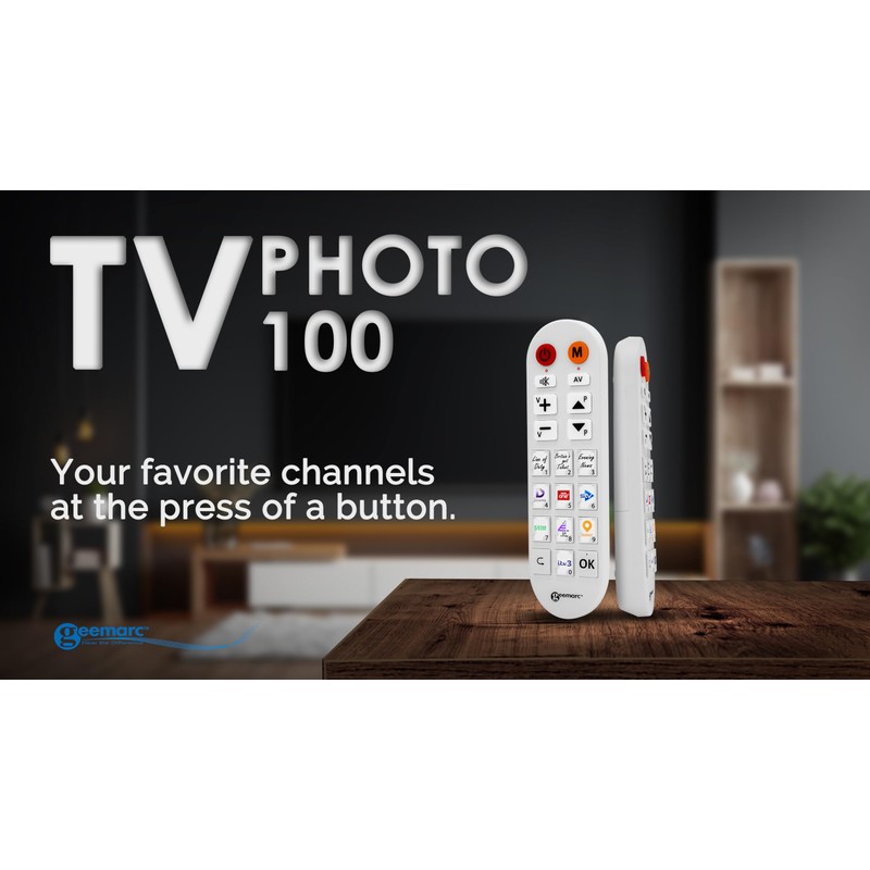 Geemarc TV Photo100 - Universal Remote Control Equipped with 10