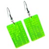 Matrix Trickle Code Programmer Dangle Earrings with Nickel Free Hooks,
