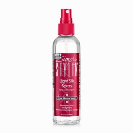Simply Stylin' Light Silk Hair Spray - Anti-Frizz Silicone Heat Protectant - Hair Detangler for Women and Synthetic Wigs - 4 fl oz
