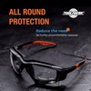 ToolFreak Spoggles Safety Glasses, EN166F Rated, Foam Padded, Clear Distortion