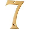 eSplanade 4" Brass House Hotel Door Number Plaque Sticky Numeric