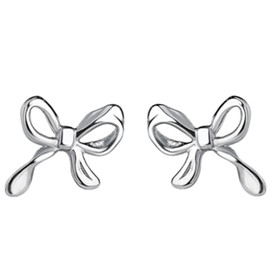 925 Sterling Silver Bow Stud Earrings,Bowknot Stud Earrings Ribbon Bow Studs for Women Girls Teenager