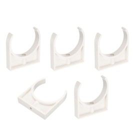 uxcell 5 Pcs PVC Water Pipe Clamps Clips, 75mm ID U-Shaped Water Pipe Buckles Pipe Tubing Clamps Pipe Support Holder for 2.5" Water Pipe Tubing Hose TV Trays Hanger Support Tubing, White