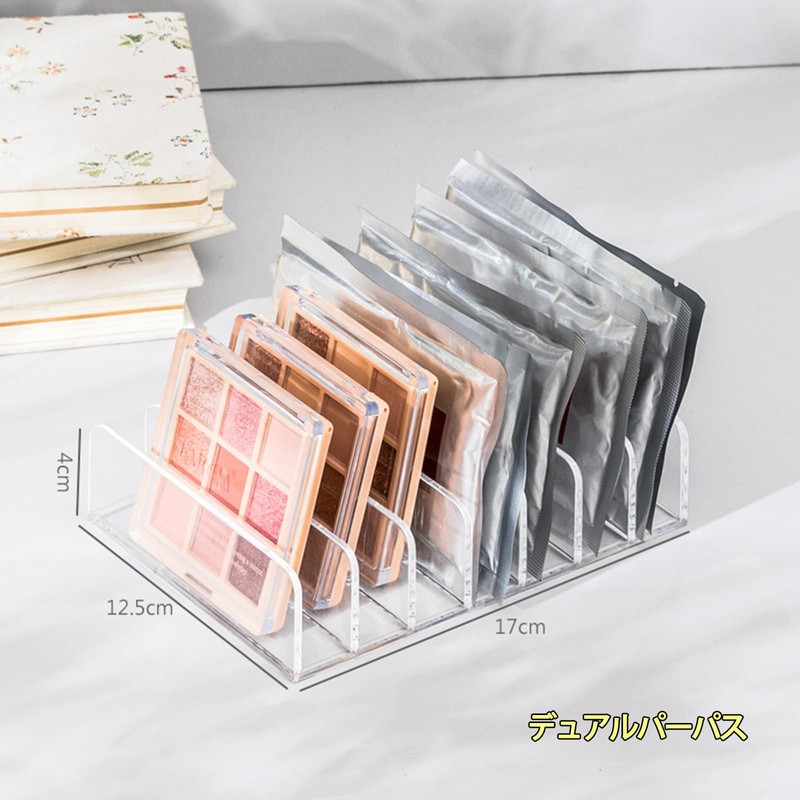 happykau Eyeshadow 2 Piece Storage 7 Compartments Cosmetic Storage Acrylic