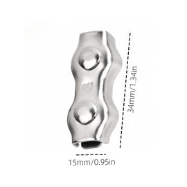 Wire Rope Clip,Cable Clamp,M3 Stainless Steel Duplex 2-Post Wire Rope Clamps(15Pcs)