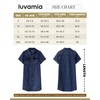 luvamia Knee Length Denim Dress for Women Dark Blue Jean