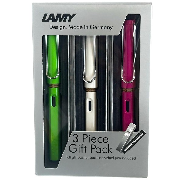 Lamy safari fountain pen 3-piece gift set - M nib