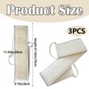 3 Pcs Loofah Back Scrubber, Natural Loofah Exfoliating Back Scrubber