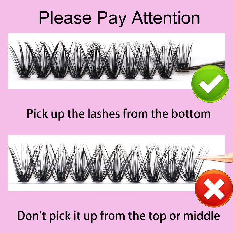 Cluster Lashes 240pcs 40D DIY Eyelash Extension D Curl Long