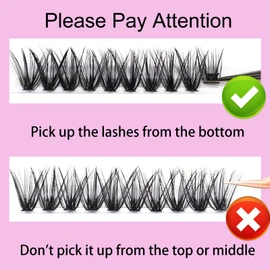 Cluster Lashes 240pcs 40D DIY Eyelash Extension D Curl Long Individual Lashes Mixed Tray Faux Mink Lash Clusters Extensions 0.07 0.10 Black (40D-0.07D-9-16mm) (Choose Sold by LAUBESS Lashes)