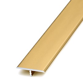 10 Pcs Aluminium Alloy T Molding Floor Transition Strip 48" Long Doorway Edge Trim 1.3"/33mm Wide Gold