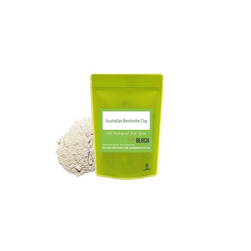 purelyBlack Australian Bentonite Clay Food Grade for Detoxifying Facial Mask