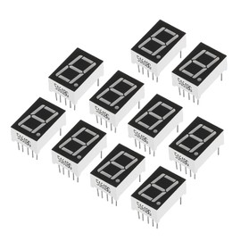 PATIKIL LED Display Digital Tube, 10 Pack Common Anode 7 Segment 10 Pin 1 Bit 2.2V 0.56" Digit Height LED Display for Electronic Driver Board, Yellow Green