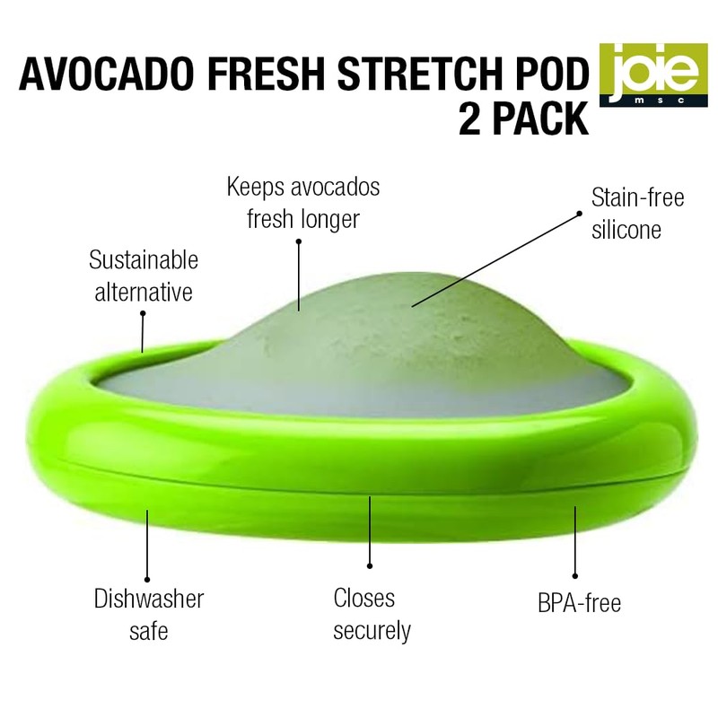 Joie Avocado Stretch Pod, Keep Avocadoes Fresh Longer, Refrigerator Storage,
