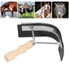 EVTSCAN Horse Sweat Scraper with Wood Handle Non Slip Horse
