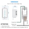 Nexete Smart Wi-Fi Triple Light Switch,3 Individual Single Pole Switch,Remote