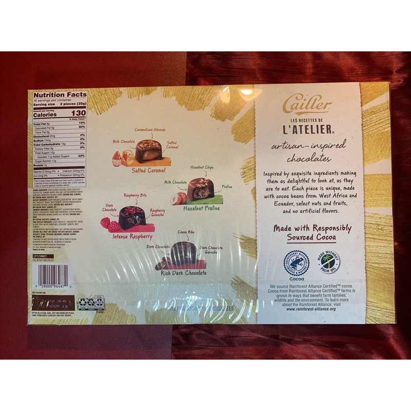 L'ATELIER Cailler L'Atelier Artisan Inspired Chocolates Gift Box, Variety Pack