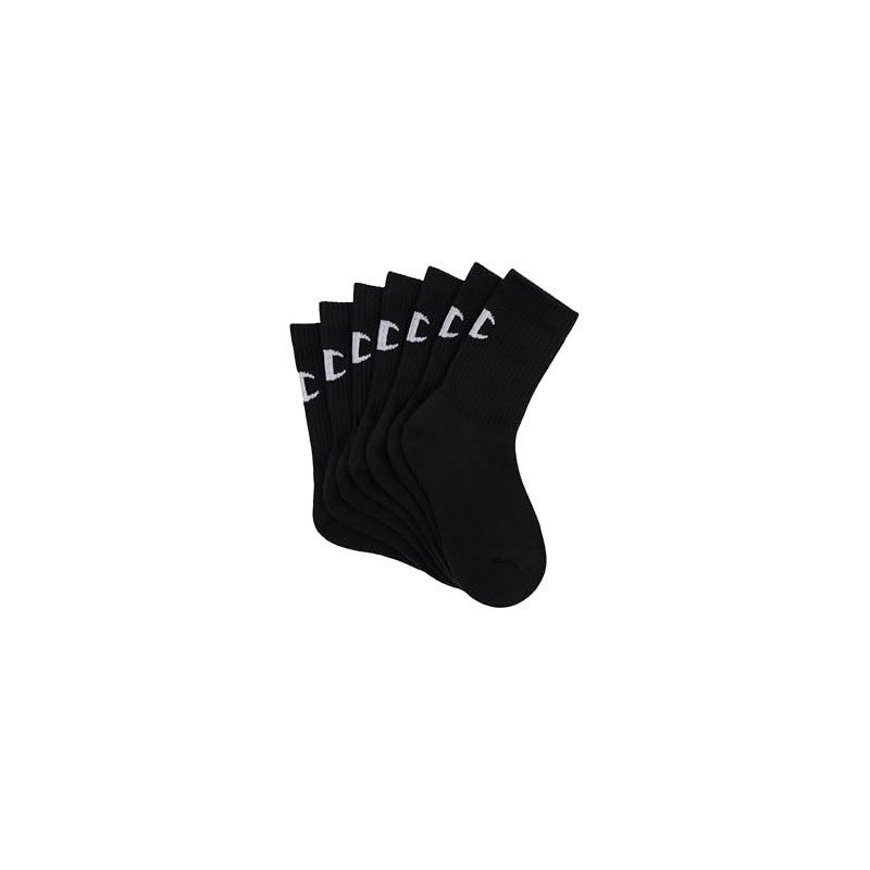 Champion Kids Crew Socks - 7 Pack, Black (7 Pack),