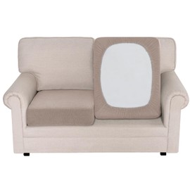 BellaHills Sofa Cover, Sofa Cover 2-Seater (58-70 cm), Stretch Sofa Seat Cushion Cover, Couch Throw Blanket, Sofa Protector Sofa Throw with Elastic Base, Sand