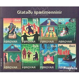 Prophila Collection Denmark Faroe Islands 659-666 Sheetsheet (Complete Edition) Stamped 2009 Die Verdammten Musikanten (Stamps for Collectors) Music/Dance