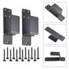 Protective Steel Door Brackets Compatible with Any Width Door (Black)