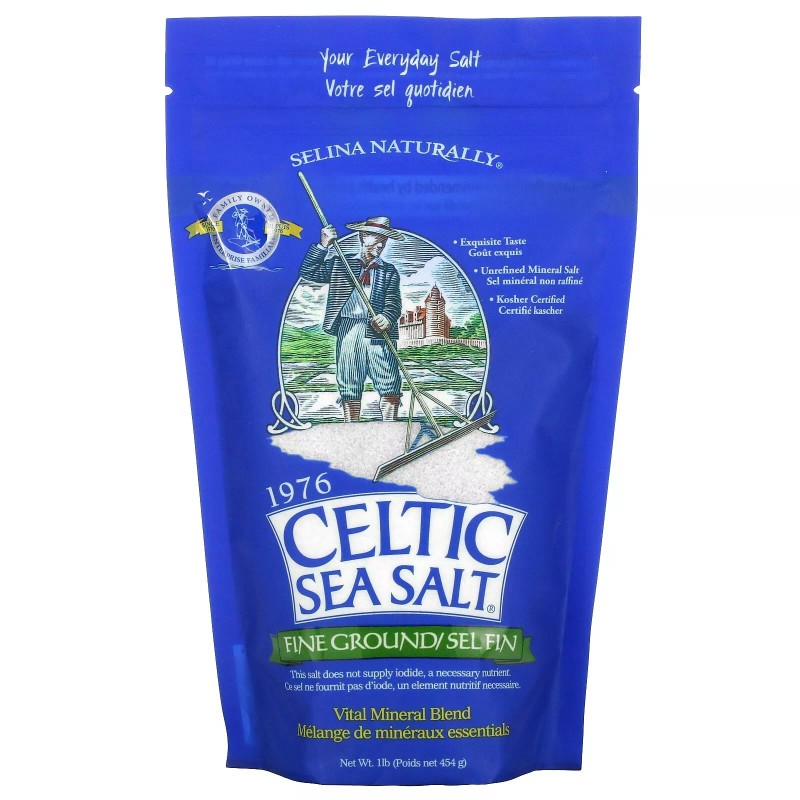Selina Celtic Sea Salt Fine Ground Sel Fin 1 lb