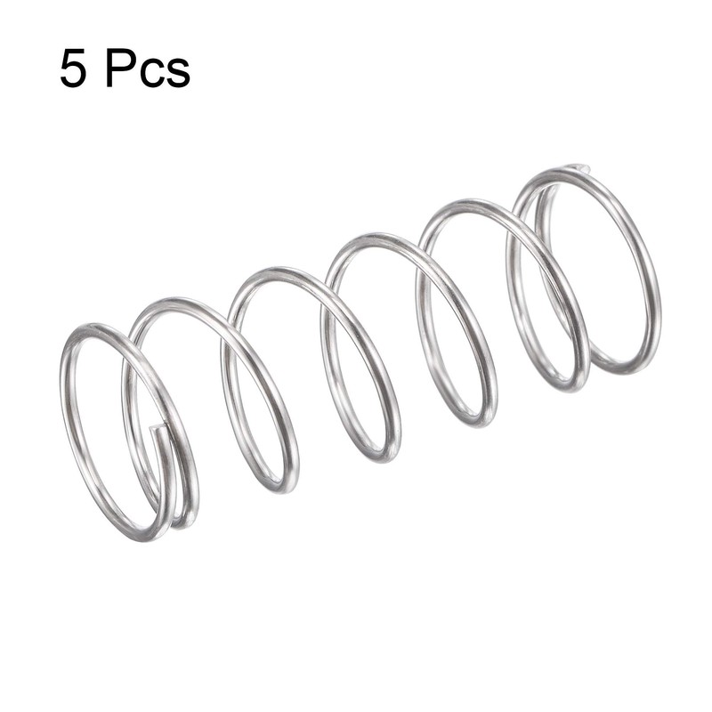 sourcing map Compression Spring, 304 Stainless Steel Compression Springs, Silver