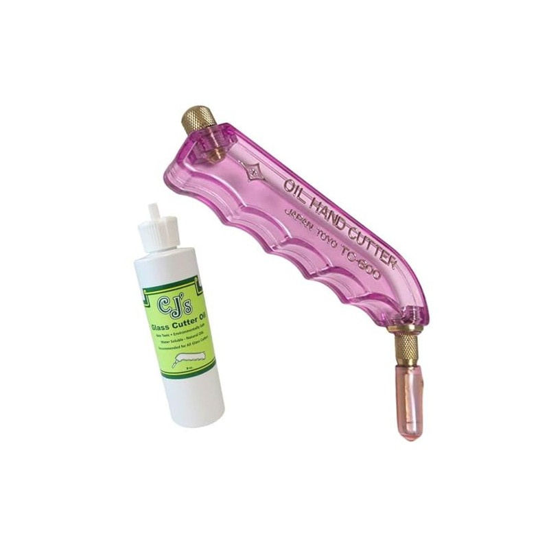 Toyo Pistol Grip Glass Cutter - Includes CJ's Cutting Oil
