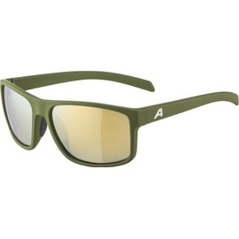 ALPINA Nacan I Mirrored and Shatterproof Sunglasses with 100% UV Protection for Adults, Olive Matt, One Size