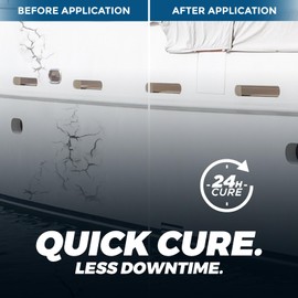 3 oz Marine Adhesive Sealant 5200 Fast Cure (White) - Permanent, Watertight Bonding and Sealing - UV Resistant, Pond Sealant,Above & Below Waterline,for Boats, Hulls, Decks and RVs