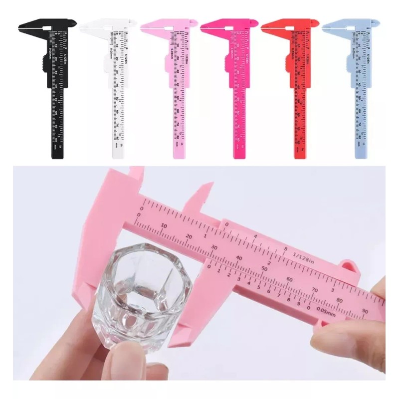 Mafab 2 Regla Vernier Para Cejas+plantillas +cepillo Para Pestañas