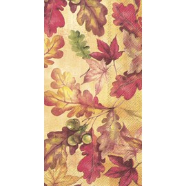 IHR 3-lagiges Gästehandtuch Buffet Papierservietten, 21,6 x 11,4 cm, Bright Autumn