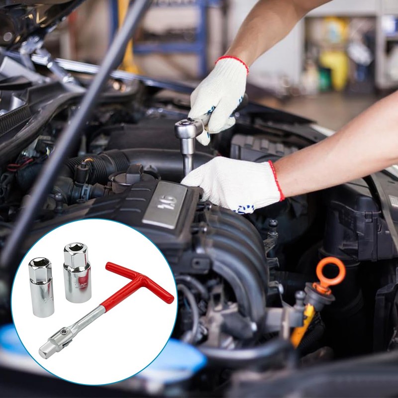 JNNJ 3-Piece Spark Plug Wrench Set, T-Handle Spark Plug Wrench