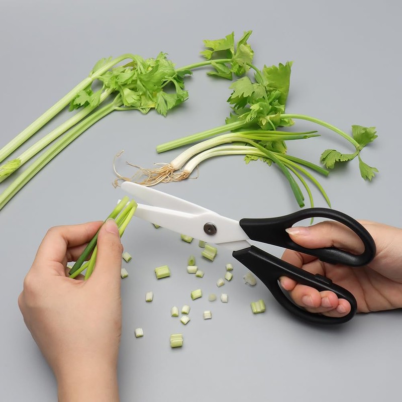Ceramic Kitchen Scissors 8" Ceramic Blade Scissors White Sharp Blade
