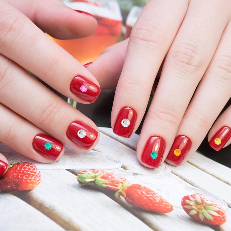 Pegatinas de Gemas Acrílicos para Uñas 15 Hojas Fáciles de