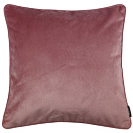 McAlister Textiles Matt Velvet Piped Cushion Covers - Rose Pink 49x49 Cm - 19x19 Inches - Plush Decorative Throw Pillows Machine Washable & Fade Resistant