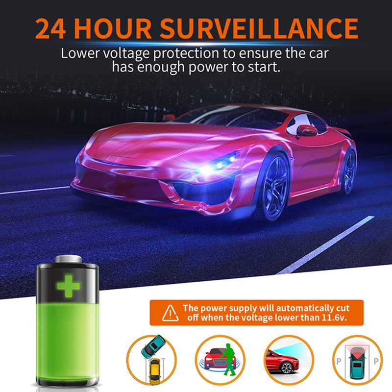 Dash Cam Hardwire Kit High Security 24h Surveillance for Mirror