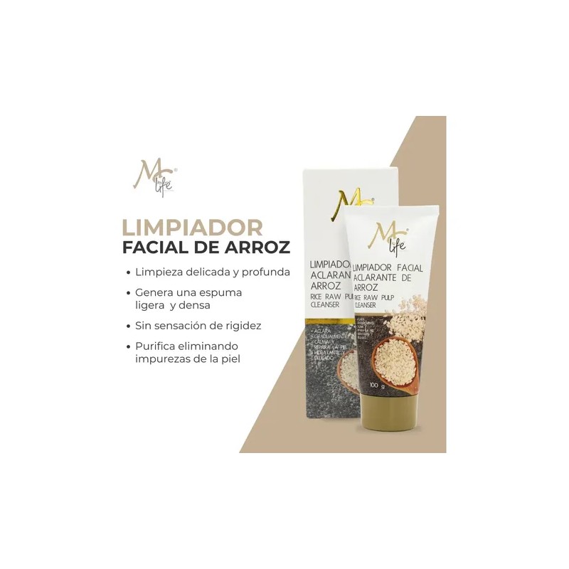 Kit Facial De Arroz, Serum, Crema, Jabón, Aclara. Mc Life