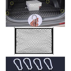 for RAV4 CR-V CX-5 Equinox Tucson Highlander Wrangler Kuga Forester Outback Car Supplies Trunk Tail Trunk Cargo Fixing Stretch Mesh Pockets (Single Layer)