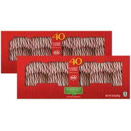 Brach's Bobs Red and White Candy Canes Peppermint, 40 Count (Pack of 2)