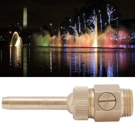 Male Thread Brass Fountain Nozzle Adjustable Direction Jet Water Spray Head with Valve(G1/2)