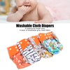 4 Packs Washable Baby Diapers Breathable Mesh Baby Cloth Nappy