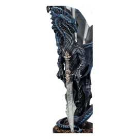 Figuren Shop GmbH Dragon Goblet Night Blade by Ruth Thompson - 150ml Dragon Goblet Wine Goblet Fantasy Gothic